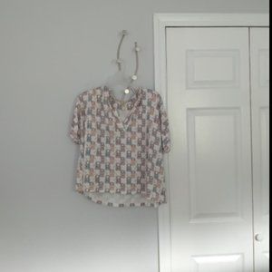 Vintage 1980s Hermes Paris Rope Print Blouse